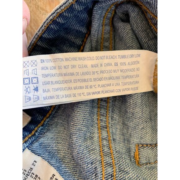 Forever 21 high rise rolled hem denim jean shorts 27 - Picture 4 of 4